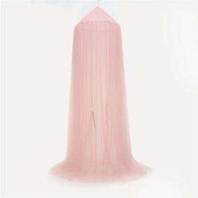img 4 attached to 👑 Princess Bed Canopy with Hanging Mosquito Net for Baby Crib Nook Castle Nursery, Perfect Kid's Room Decor in Pink