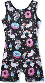 img 4 attached to 🤸 Colorful Gymnastics Leotards for Girls Toddlers: Unicorn, Dinosaur, Rainbow, and More!