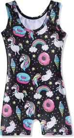 img 3 attached to 🤸 Colorful Gymnastics Leotards for Girls Toddlers: Unicorn, Dinosaur, Rainbow, and More!