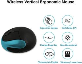 img 3 attached to Wireless Ergonomics Adjustable Rechargeable Li Battery Computer Accessories & Peripherals