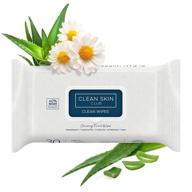 🌿 clean skin club - xl премиум салфетки для лица: экстра увлажняющие салфетки для снятия макияжа для нежного очищения лица, 30 штук - без жестоких методов и веганские, без ароматов, без спирта или химикатов, без гмо и парабенов логотип