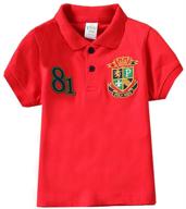 👕 boys' cool short sleeve polo shirt: stylish uniform pique polo for boys logo