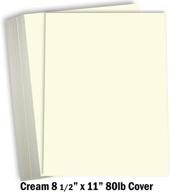 📄 hamilco cream colored cardstock - 8 1/2 x 11" heavy weight 80 lb cover - 50 pack - premium printer paper logo