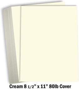 img 4 attached to 📄 Hamilco Cream Colored Cardstock - 8 1/2 x 11" Heavy Weight 80 lb Cover - 50 Pack - Premium Printer Paper