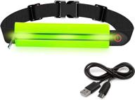 🏃 led running belt for women & men - miewoiey usb rechargeable waist pack, reflective runner pouch belt, adjustable workout exercise waist bag pack for iphone 11 x 8 7 6 логотип