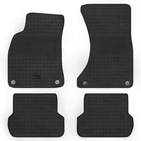 img 3 attached to 🔥 High-Quality SAN AUTO Custom Fit Floor Mats for Audi A4 2017-2021: Full Black Rubber Auto Liners for All-Weather Protection and Durability