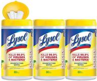 🍋 lysol disinfecting wipes: lemon & lime blossom (80ct, pack of 3) - packaging varies logo