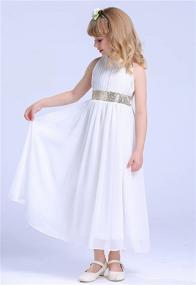 img 2 attached to 🌹 Sparkling Style: Happy Rose Bling Sequins Chiffon Girls' Clothing