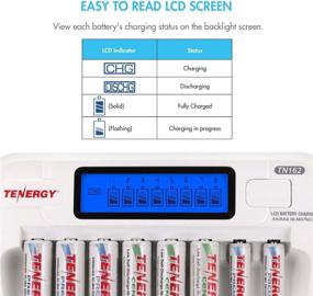 img 1 attached to 🔋 Tenergy TN162 8-Bay Smart LCD Battery Charger: Fast Charging for AA/AAA NiMH/NiCd Batteries