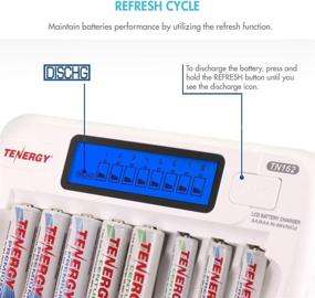 img 2 attached to 🔋 Tenergy TN162 8-Bay Smart LCD Battery Charger: Fast Charging for AA/AAA NiMH/NiCd Batteries