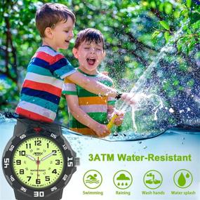 img 1 attached to Waterproof Analog Kids Watch for Boys and Girls - Outdoor Sports Wrist Watch - Toddler Time Teaching - Luminous - Suitable for Children Aged 3-12 Years Old