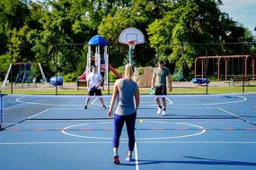 img 1 attached to Portable Pickleball Net System by Gamma Sports - Includes Carry Bag - Designed for All Weather Conditions, Indoor or Outdoor Play - Regulation Size for Professional or Tournament Use - 22 Feet Long