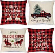 hlonon christmas pillow covers inches logo