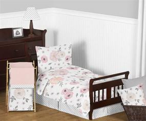 img 1 attached to 🎨 Delightful Watercolor Collection: Sweet Jojo Designs Kids' Nursery Bedding at Home Store