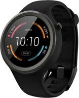 черный умный часы motorola moto 360 sport - 45 мм логотип