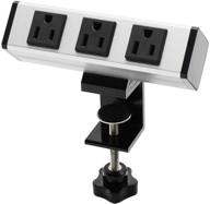 💡 btu desk clamp power strip with 3 ac outlets | mountable desk edge power outlet mount | removable power plugs with 6.5ft power cord | ideal for home office use logo