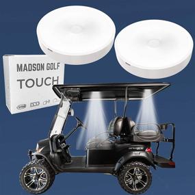 img 4 attached to 2-Pack Universal Golf Cart Roof One Touch LED Light - Compatible with Club Cart, Onward, Precedent, EZGO, Yamaha, and Garia Carts - USB Rechargeable Puck for Golf Cart Use - Perfect Golf Gifts