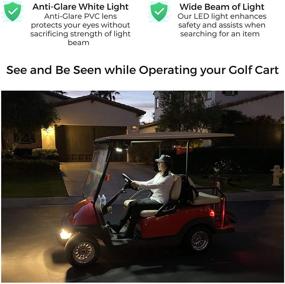 img 3 attached to 2-Pack Universal Golf Cart Roof One Touch LED Light - Compatible with Club Cart, Onward, Precedent, EZGO, Yamaha, and Garia Carts - USB Rechargeable Puck for Golf Cart Use - Perfect Golf Gifts