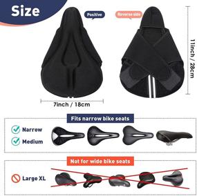 img 2 attached to 🚴 ZAKRA Gel Bike Seat Cover - Thick, Soft Cushion for Road & Mountain Bikes with Non-Slip Design - Enhanced Comfort for Indoor Cycling