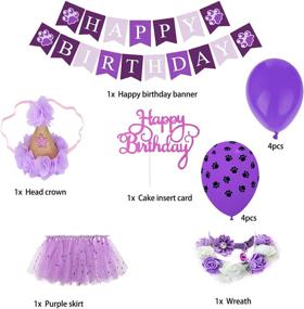 img 2 attached to Dog Birthday Bandana Supplies Purple