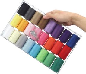 img 3 attached to 🧵 NEX Sewing Thread Assortment: 24 Colorful Cotton Spools Set, 1000 Yards Each for Sewing Machine