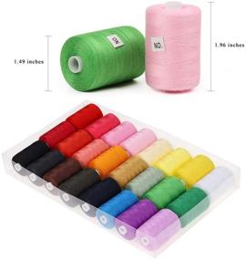 img 2 attached to 🧵 NEX Sewing Thread Assortment: 24 Colorful Cotton Spools Set, 1000 Yards Each for Sewing Machine