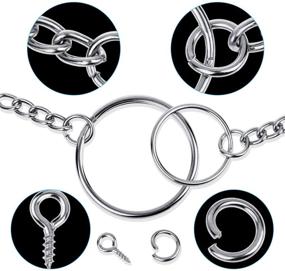 img 1 attached to 🔑 360Pcs Bulk Key Chain Rings Set by Shynek with Jump Rings and Screw Eye Pins