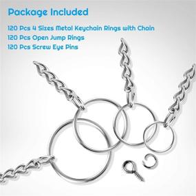 img 3 attached to 🔑 360Pcs Bulk Key Chain Rings Set by Shynek with Jump Rings and Screw Eye Pins