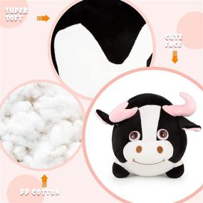 img 2 attached to 🐮 15.7inch Cow Plush Pillow Stuffed Toy – Super Soft Anime Stuffed Animal Pillow for Birthday Gift, Cute Plushies for Boys and Girls