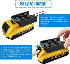 img 1 attached to 🔌 Fuse & Switch Power Wheel Adapter for Dewalt 20V Lithium Battery - Secure Battery Connector with 12 Gauge Wire, Ideal Convertor for DIY Ride On Truck, Robotics, RC Toys, and Work Lights