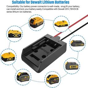 img 2 attached to 🔌 Fuse & Switch Power Wheel Adapter for Dewalt 20V Lithium Battery - Secure Battery Connector with 12 Gauge Wire, Ideal Convertor for DIY Ride On Truck, Robotics, RC Toys, and Work Lights