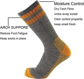 img 3 attached to 🧦 CEREBRO Merino Wool Mid-Calf Socks for Men - Moisture-Wicking Cushioned Hiking Socks for Home, Trekking, and Outdoor Activities