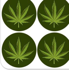 img 3 attached to 2-Inch Opaque Planner Calendar Scrapbooking Crafting Stickers with Marijuana Leaf Design for Cannabis Pot