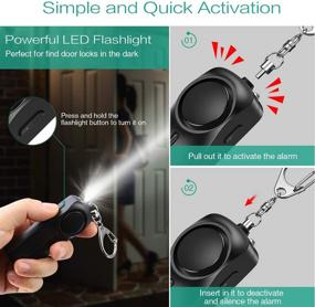 img 2 attached to 🔊 130dB ORIA Sound Personal Alarm Keychain - Best Emergency Alarm with LED Lights