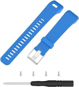 img 2 attached to 📿 Premium Silicone Replacement Bands for Garmin Vivosmart HR+ & Approach Series - Stylish Bracelet Wristbands for Men and Women