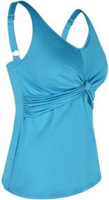 img 3 attached to Stylish Septangle Racerback Tankini: A Must-Have Swimwear for Women