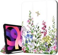 🌸 hepix floral ipad 10.9 inch air 4th generation case with pencil holder 2020, trifold protective shockproof smart cover auto sleep wake for a2072 a2316 a2324 a2325 - gorden floral design logo