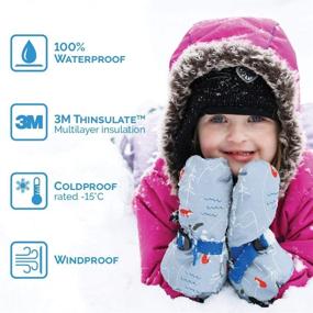 img 2 attached to 🧤 Cozy & Waterproof Winter Mittens: Fleece Lined Toddler Boys' Cold Weather Accessories