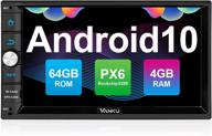 🚗 vanku px6 android 10 double din car stereo - 4+64gb, gps, wifi, android auto support, backup camera, usb sd, 7" touch screen logo