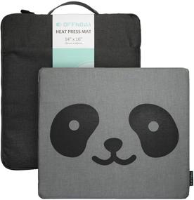 img 4 attached to 🐼 14x16 Heat Press Mat and Storage Bag Set for Cricut Easypress, HTV, Iron on Projects - Resistant, Reusable - Panda Bear Design