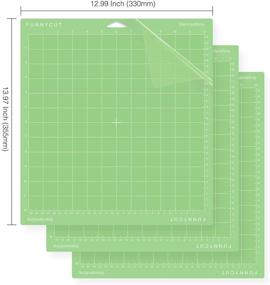 img 1 attached to 🔪 Оригинальный нож Funnycut для режущего станка Cricut Maker/Explore Air 2/Air/One - Набор из 3 штук (12x12 дюймов) - Запасные аксессуары для ковриков Cricut Cricket