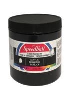 🎨 speedball acrylic screen printing ink: 8-ounce black - high-quality and easy-to-use logo