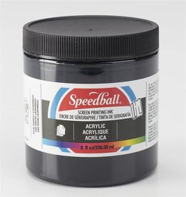 img 1 attached to 🎨 Speedball Acrylic Screen Printing Ink: 8-Ounce Black - High-Quality and Easy-to-Use