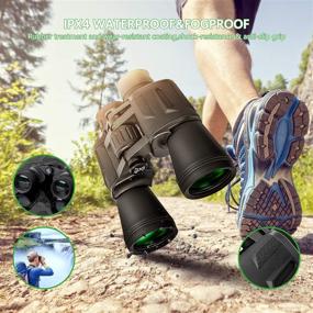 img 1 attached to 🔭 High Powered Binoculars for Adults 10 x 50 - HD Waterproof Zoom, Powerful Optics with Clear BAK-4 Prism FMC Lens for Bird Watching, Travel, Hunting, Concerts, Football