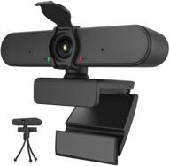 🎥 hd 1080p webcam with privacy cover, stereo microphone, and usb connectivity – perfect for video conferencing, gaming, recording, online classes – compatible with desktop and laptop computers logo