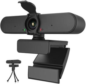 img 4 attached to 🎥 HD 1080P Webcam with Privacy Cover, Stereo Microphone, and USB Connectivity – Perfect for Video Conferencing, Gaming, Recording, Online Classes – Compatible with Desktop and Laptop Computers