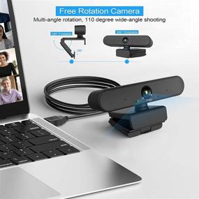 img 1 attached to 🎥 HD 1080P Webcam with Privacy Cover, Stereo Microphone, and USB Connectivity – Perfect for Video Conferencing, Gaming, Recording, Online Classes – Compatible with Desktop and Laptop Computers