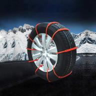 🚗 soyond car tire snow chains: emergency anti-slip tpu chain for suv atv truck - winter universal (red) logo