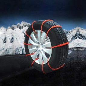 img 1 attached to 🚗 Soyond Car Tire Snow Chains: Emergency Anti-Slip TPU Chain for SUV ATV Truck - Winter Universal (Red)
