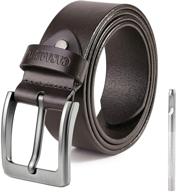 👔 premium italian genuine leather belt: enhance your style with chars men's accessories logo